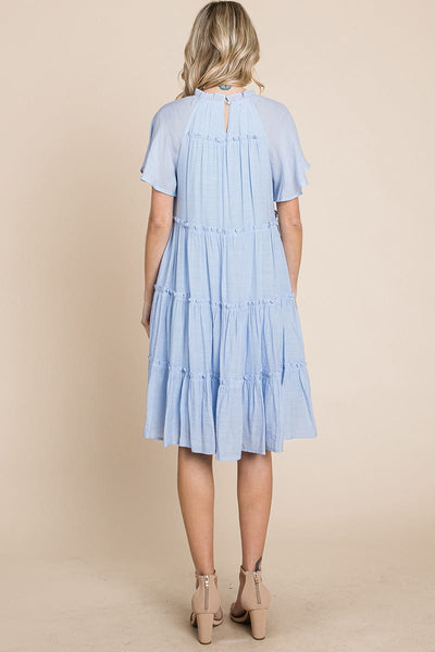 Tiered Babydoll Dress with Pockets