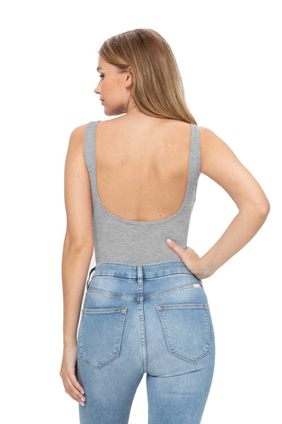 Sleeveless Sexy Scoop Neck Tank Top Button Down Ribbed Bodysuits