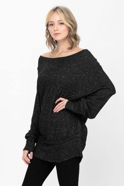 Dolman Sleeve Loose Pullover Sweater Knit Oversized Tunics Top