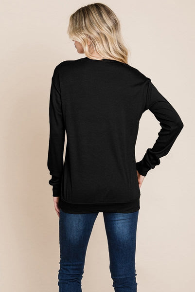 Cut out Knit Sweatshirts Tops