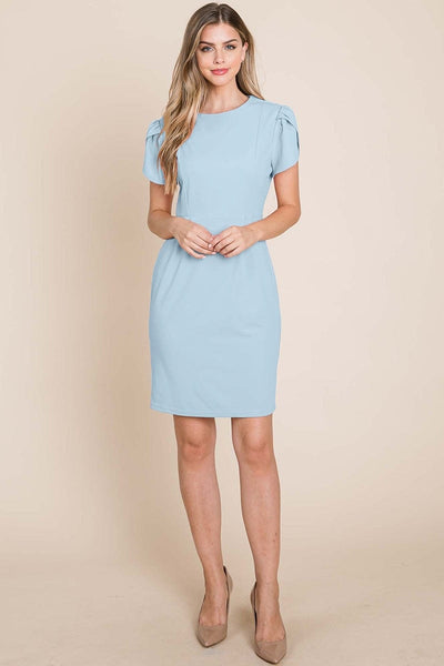 Puff Short Sleeve Bodycon Dress