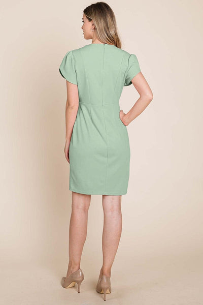 Puff Short Sleeve Bodycon Dress